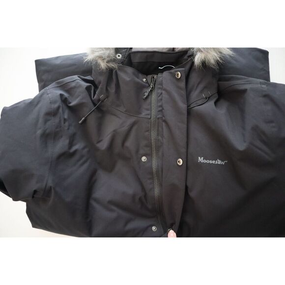 Moosejaw 7726050 Women's Sz L Black Down Waterproof Hooded Parka Jacket - Picture 14 of 16
